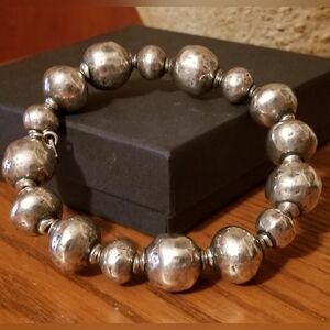 Silpada Sterling Silver Bead Stretch Bracelet